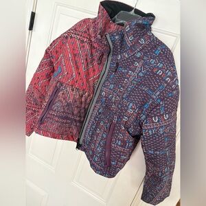 Free People Multicolor Patterned Puffer Jacket